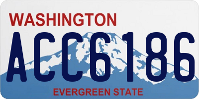 WA license plate ACC6186