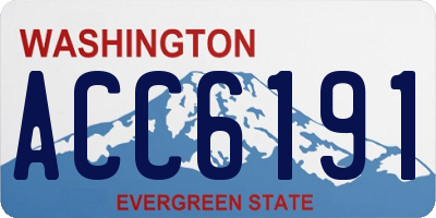 WA license plate ACC6191