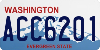 WA license plate ACC6201