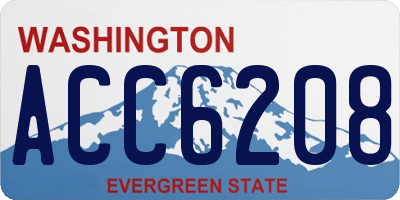 WA license plate ACC6208