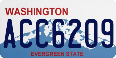 WA license plate ACC6209