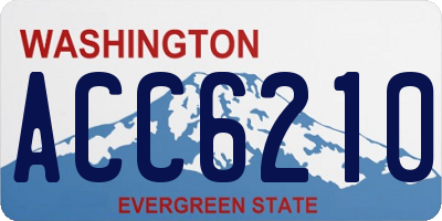 WA license plate ACC6210