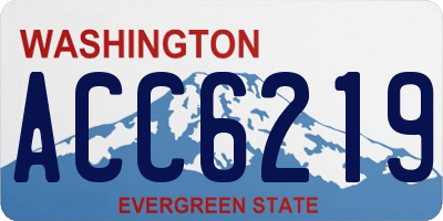 WA license plate ACC6219