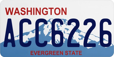 WA license plate ACC6226