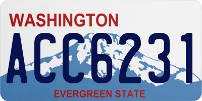 WA license plate ACC6231