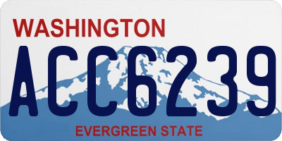 WA license plate ACC6239