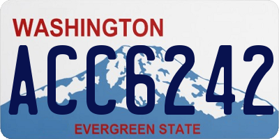 WA license plate ACC6242
