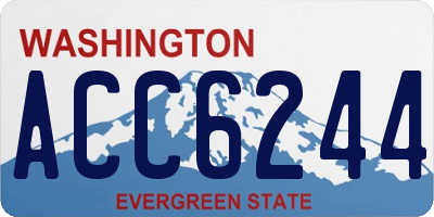 WA license plate ACC6244