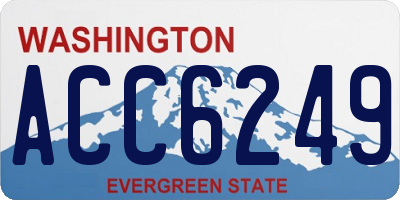 WA license plate ACC6249