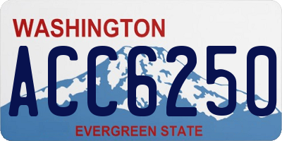 WA license plate ACC6250