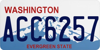 WA license plate ACC6257