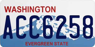 WA license plate ACC6258