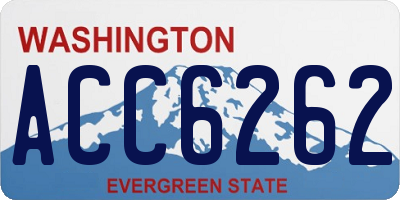 WA license plate ACC6262