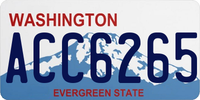 WA license plate ACC6265