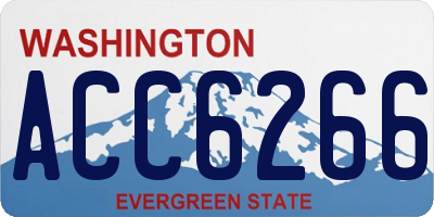 WA license plate ACC6266