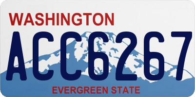 WA license plate ACC6267