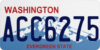 WA license plate ACC6275