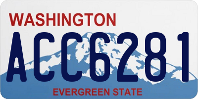 WA license plate ACC6281