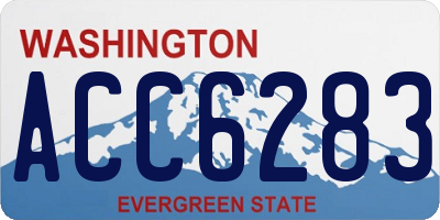 WA license plate ACC6283