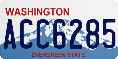 WA license plate ACC6285
