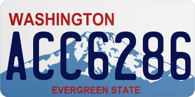 WA license plate ACC6286