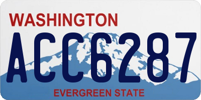 WA license plate ACC6287