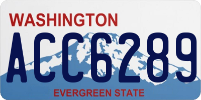 WA license plate ACC6289