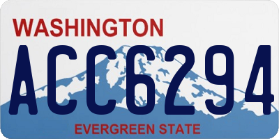 WA license plate ACC6294