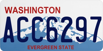 WA license plate ACC6297