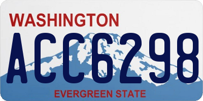 WA license plate ACC6298