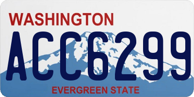 WA license plate ACC6299