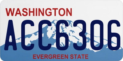 WA license plate ACC6306