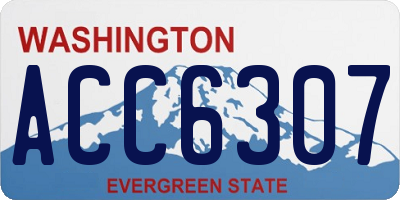 WA license plate ACC6307