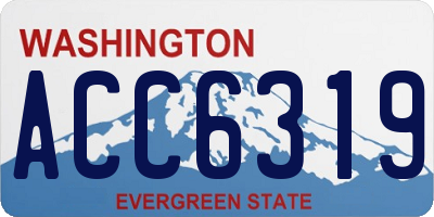 WA license plate ACC6319
