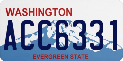 WA license plate ACC6331