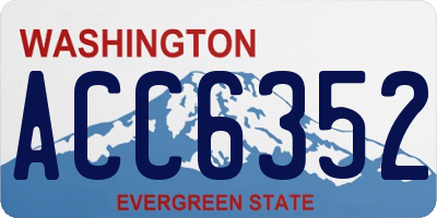 WA license plate ACC6352