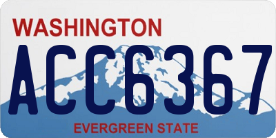 WA license plate ACC6367