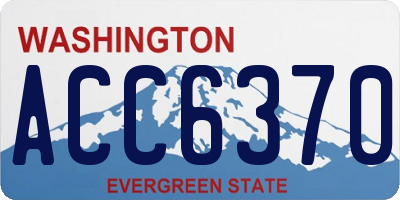 WA license plate ACC6370