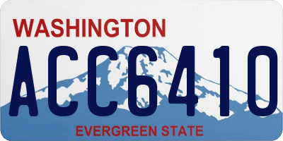 WA license plate ACC6410