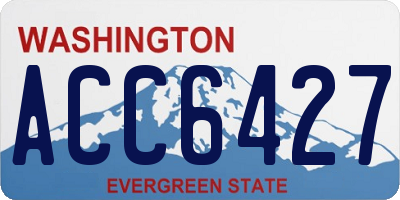 WA license plate ACC6427