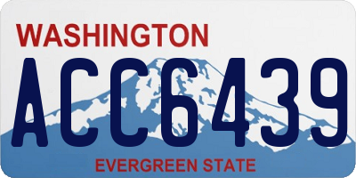 WA license plate ACC6439