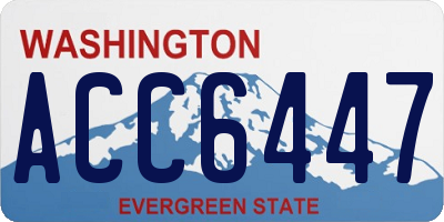 WA license plate ACC6447