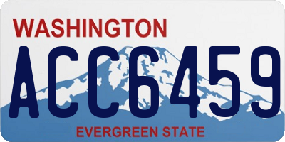WA license plate ACC6459