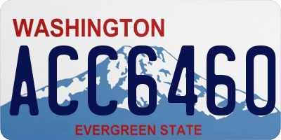 WA license plate ACC6460