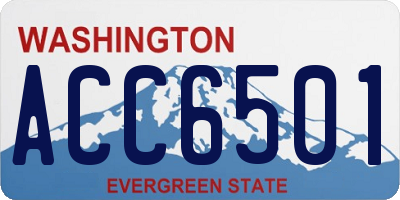 WA license plate ACC6501