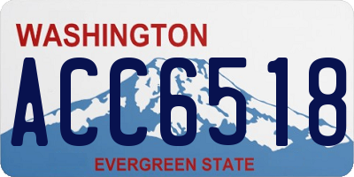 WA license plate ACC6518