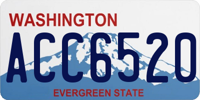 WA license plate ACC6520