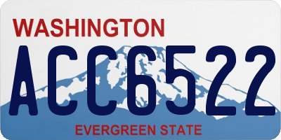 WA license plate ACC6522