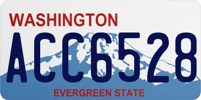 WA license plate ACC6528