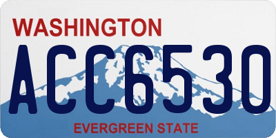 WA license plate ACC6530